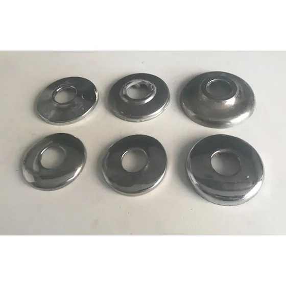 Roseta 1/2 Pulgada Cromada Acero Inoxidable (par)