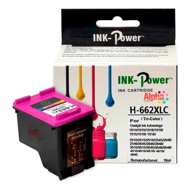 Cartucho De Tinta Compatible Para 662xl / 1018 / 1518 Icolor