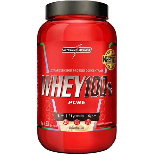 100% Whey 907g (pote) Integralmédica Sabor Baunilha 100% Whey 907g (pote) Integralmédica Sabor Baunilha