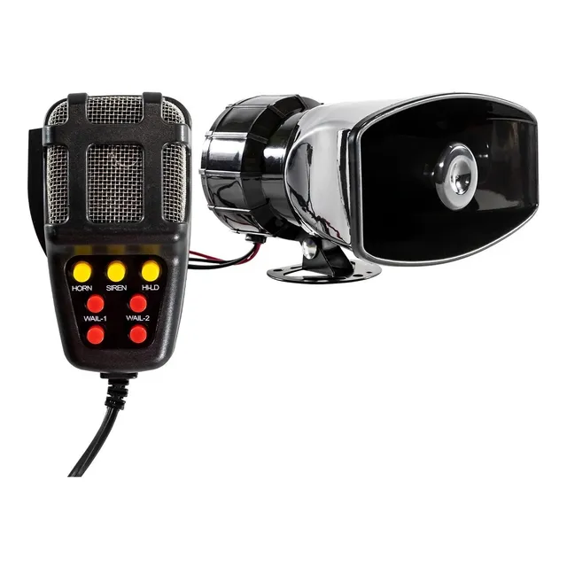 Sirena 100w 7 Sonidos Alarmas Con Megafono Moto Auto Policia