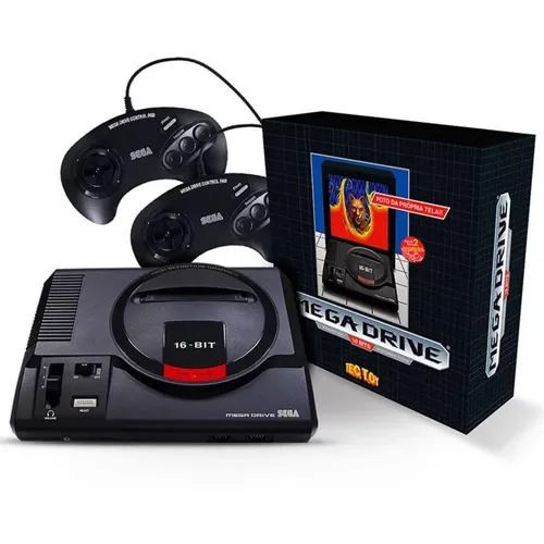 Console Tectoy Sega Mega Drive Preto 2 Controles 22 Jogos
