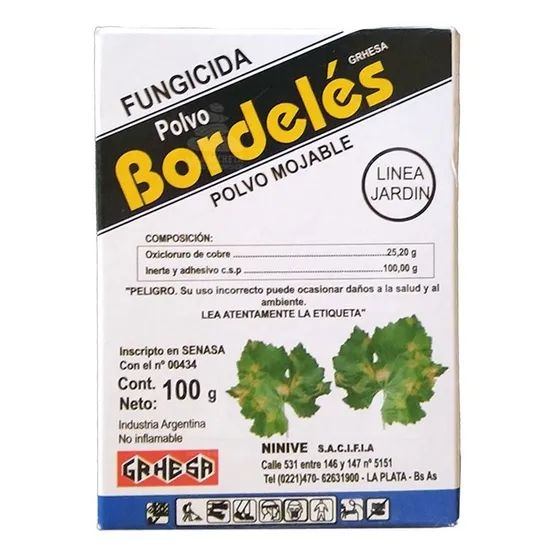 Polvo Bordeles Fungicida De Contacto Grhesa 250g