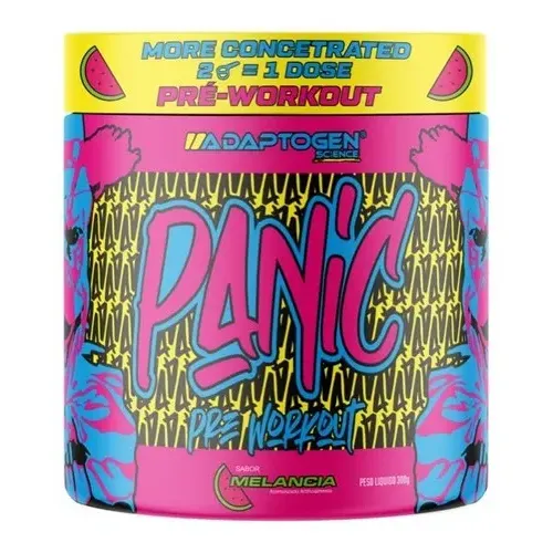 Pré Workout Panic 300g Concentrado Adaptogen Science Sabores Sabor Melancia