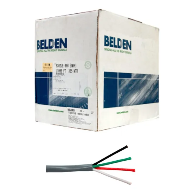 Cable Audio Belden 5302ue 008u1000 4c/18w Riser 305mts Gris