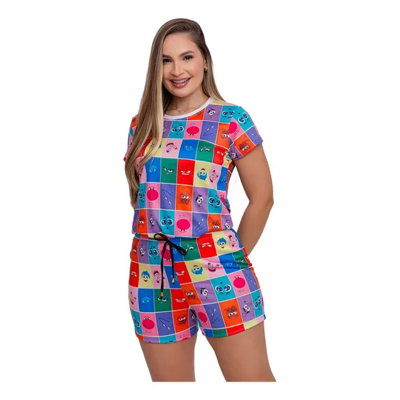 Pijama Feminino Básico Verão Divertidamente
