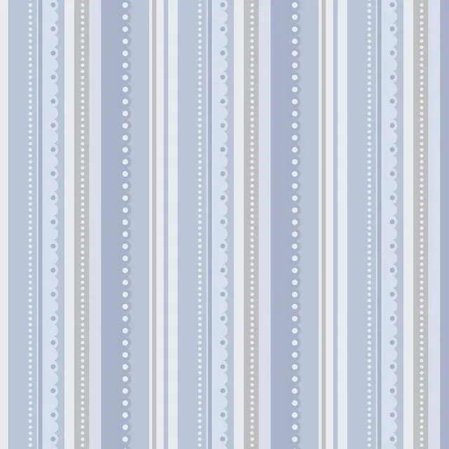 Tricoline First Toys Listrado Azul, 100% ALG, 50cm X 1,50mt