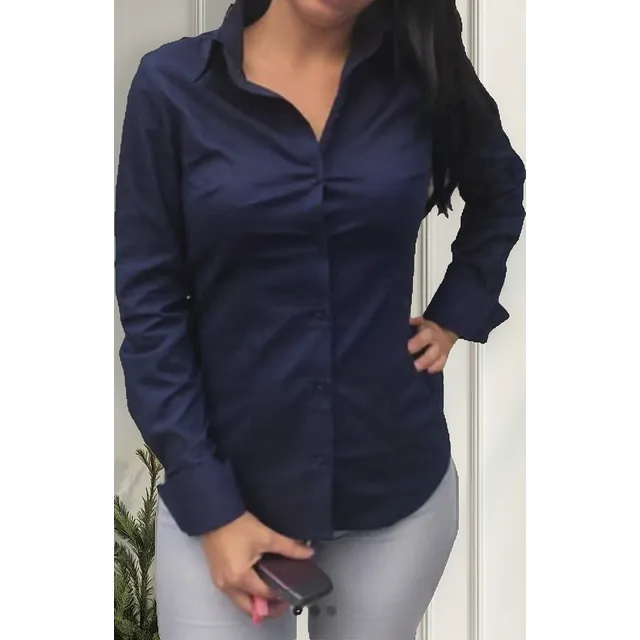 Camisas De Vestir Para Dama M/l En Tela De Popelina