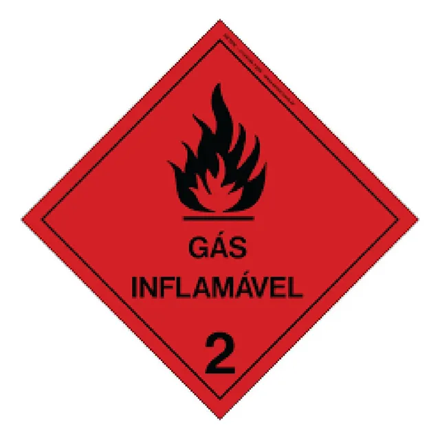 Placa Gas Inflamavel N2 Simbologia 30x30 Caminhão