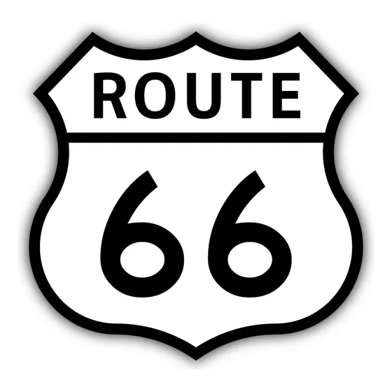 Placa Quadro Trânsito Route 66 - Decoração 