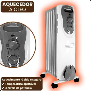 Aquecedor ElĂ©trico A Ăleo Ventisol Ideal Para Casa 110v 220v Aquecedor ElĂ©trico A Ăleo Ventisol Ideal Para Casa 110v 220v