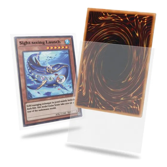 100 Fundas Protectores Transparentes Cartas Yugioh Pokemon