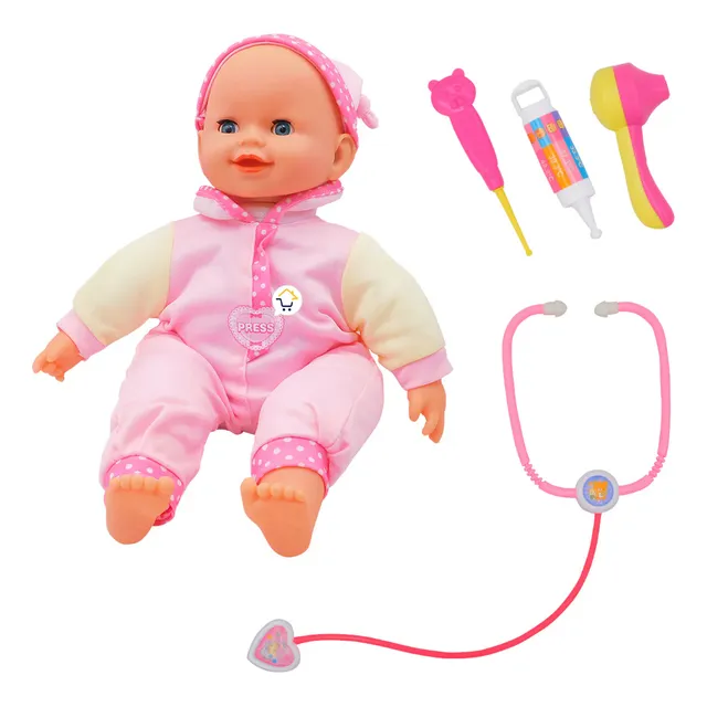 Muñeca Bebe Llorona Con Sonidos Set Medico Niñas Niños