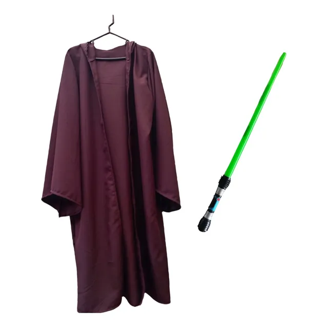 Set Capa Túnica Sith Y Sable Laser Rojo Star Wars