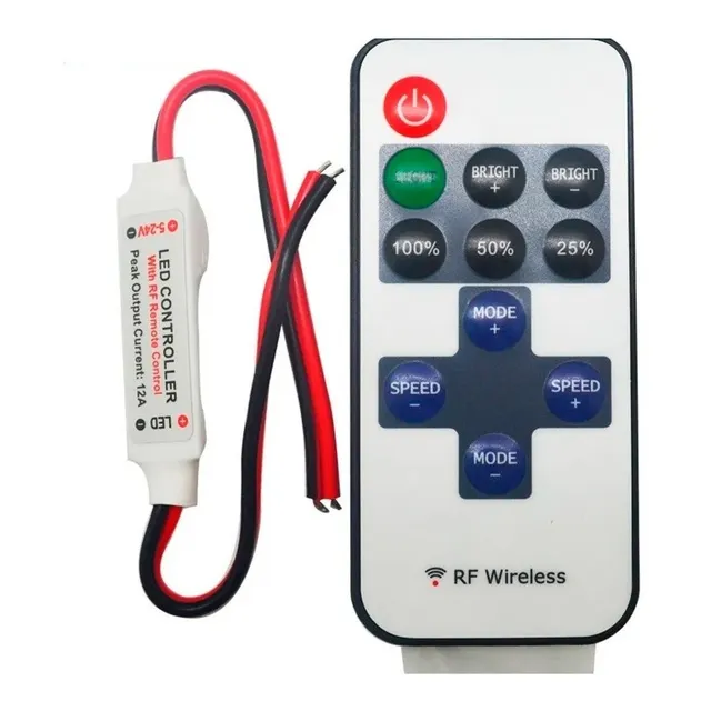 Controladora Rgb O Monocromatico Mini Rf Tira De Led 5050 Fl