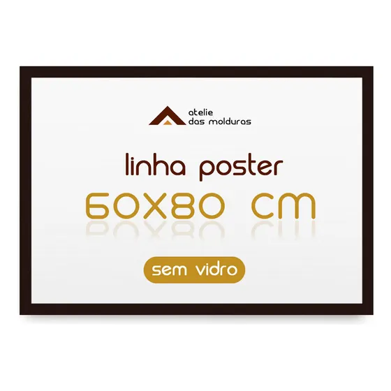 Moldura 60 X 80 Cm Sem Vidro Quadro Pôster Mapa Impressao