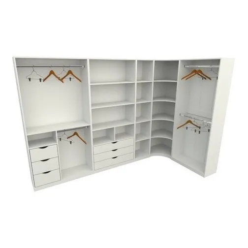 Kit Closet Loja Modulado Armário Colmeia Canto M60 100% Mdf Cor Branco