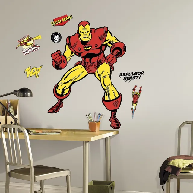 Vinilo Decorativo Pared [1e96bodm] Iron Man Comic