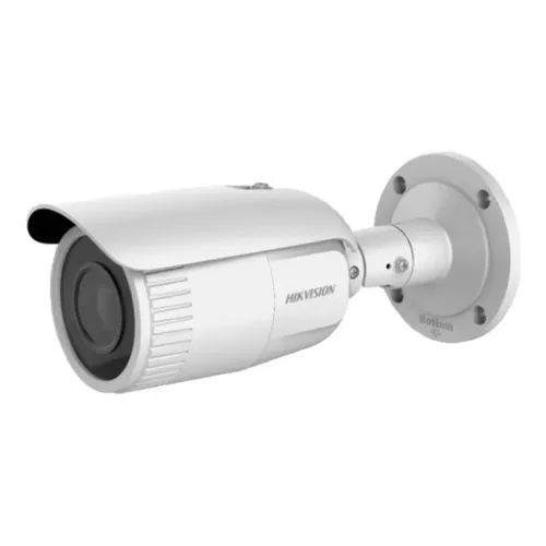 Cámara IP PoE Bullet motorizada varifocal de 4 megas de Hikvision, color blanco