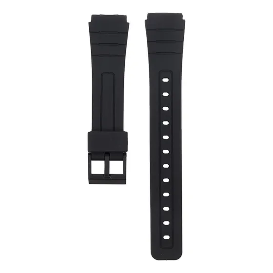 Pulseira para Relógio Casio F-91W Cor Preto - 18mm de largura - Serve entre Outros F-91w F-94w F-105w F-106w