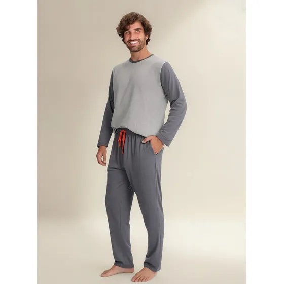 Pijama Hombre Largo Algodón Mota Mt30162