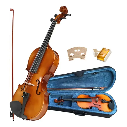 Kit Violino 4/4 Tivoli Case Breu Afinador Espaleira Cordas