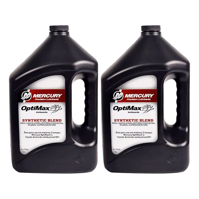Lubrificante Mercury Optimax 2 Tempos Galão 4 Litros Kit C/2