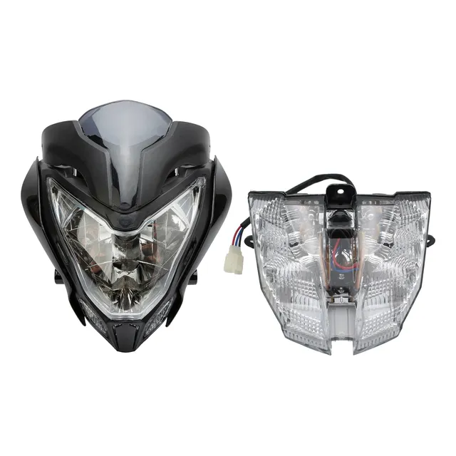 Kit Farola Delantera Negro + Stop Para Bajaj Pulsar Ns200 Mt