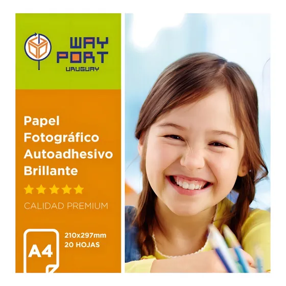 Papel Adhesivo Fotografico A4 130gr 20 Unidades - Insumax Color Blanco