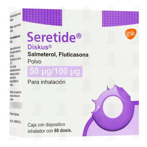 Seretide Diskus Polvo 50mcg/100mcg (salmeterol, Fluticasona)