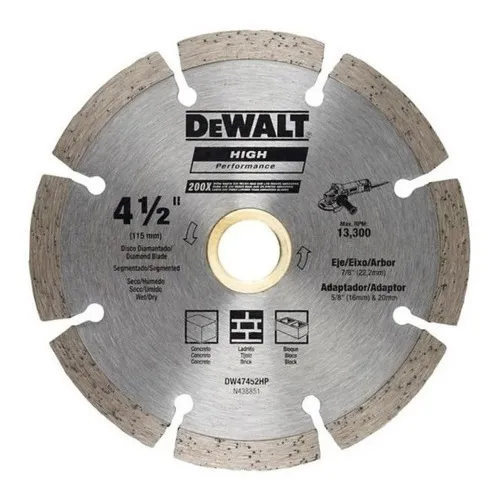 Disco Diamantado Segmentado 4 1/2 PuLG Concreto Ladrillo