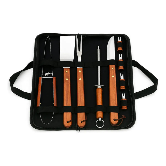 Kit Para Churrascos 360 Kit Churrasco Conjunto Talhes Para Churrasco - 10 Unidades