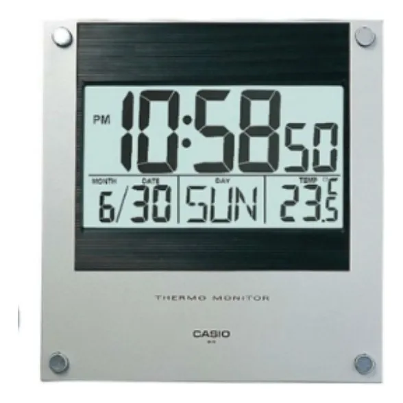 Reloj De Pared Digital Termómetro Fecha Casio Id-11-1 Garant