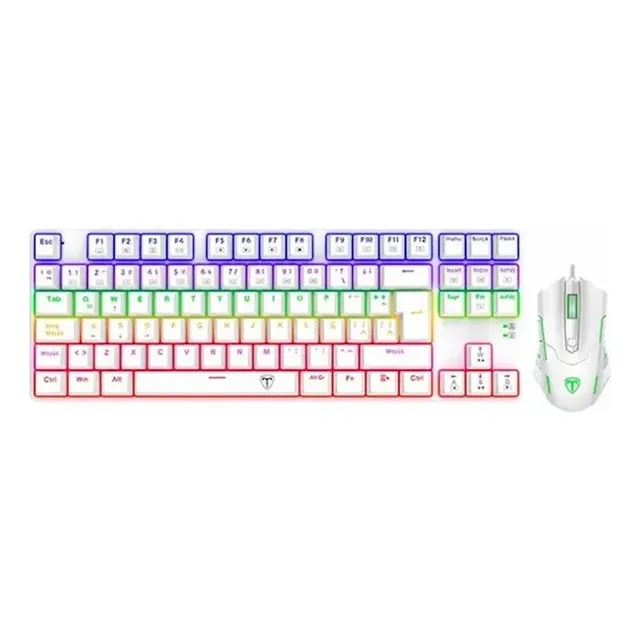 Combo T-dagger Advance Force Teclado Tgk313 + Tgm206 White Color del mouse Blanco Color del teclado Blanco