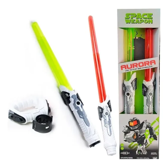 Sable Laser Jedi Luz Sonido Réplica Star Wars X2 Combinables Color Verde
