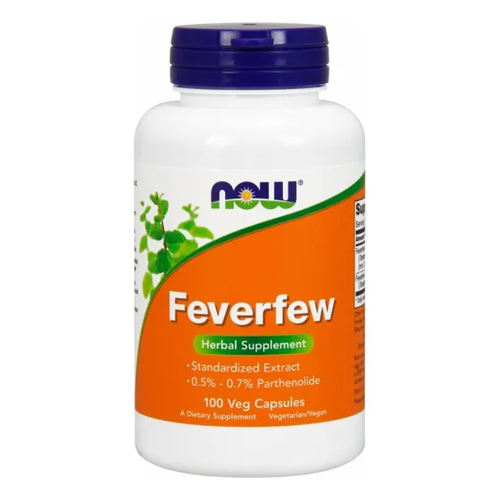 Supplement Now Foods Feverfew 100 Cápsulas (paquete De 4)