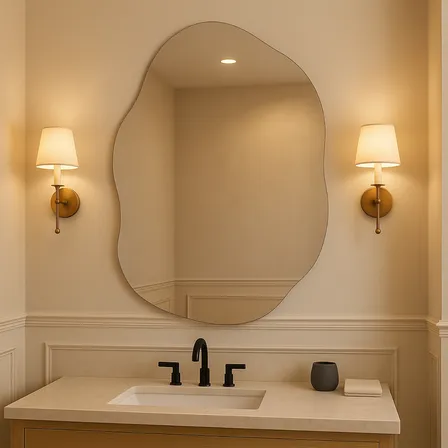 Espelho Vildrex Roma 70x50cm Design Moderno Lapidado Luxo