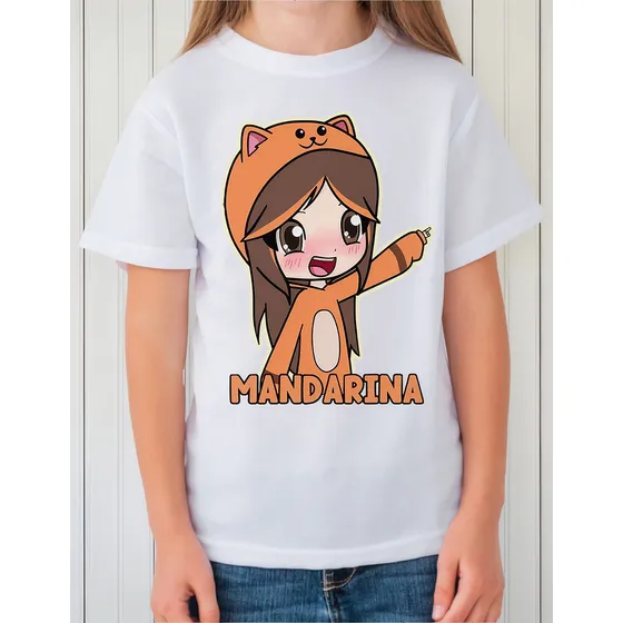 Remera Camiseta Algodón Lyna Vallejos Mandarina Youtuber