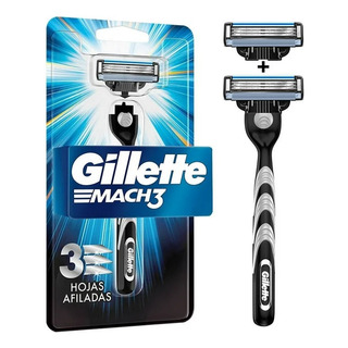 Rastrillo + Repuestos De Afeitar Gillette Mach3 Con 3 Hojas Rastrillo + Repuestos De Afeitar Gillette Mach3 Con 3 Hojas