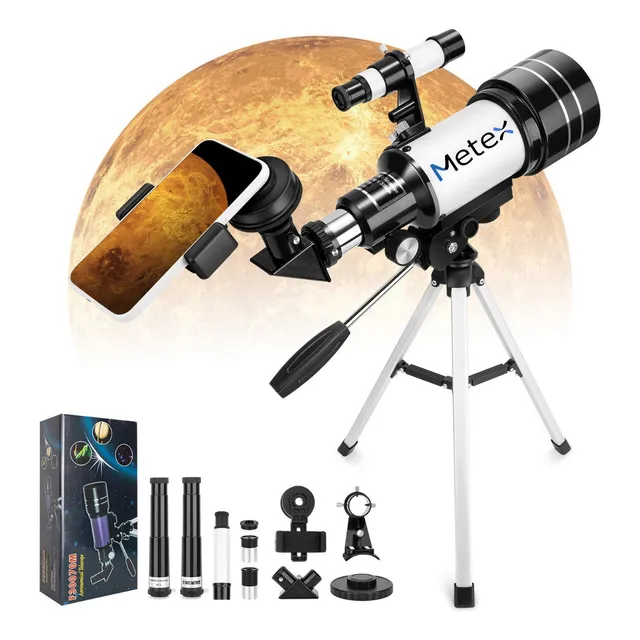 Telescopio Astronómico 70/300mm 150x Con Soporte Celular