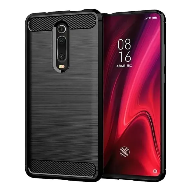 Funda Carbono Rugged Para Xiaomi Mi 9t + Film Hidrogel