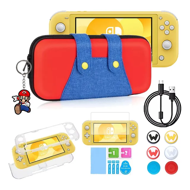 Kit De Accesorios Con Funda Para Nintendo Switch Lite Rojo