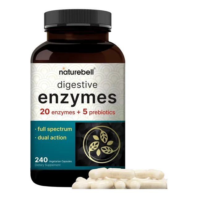 Suplemento Naturebell Digestive Enzymes 240 Cápsulas Vegetar