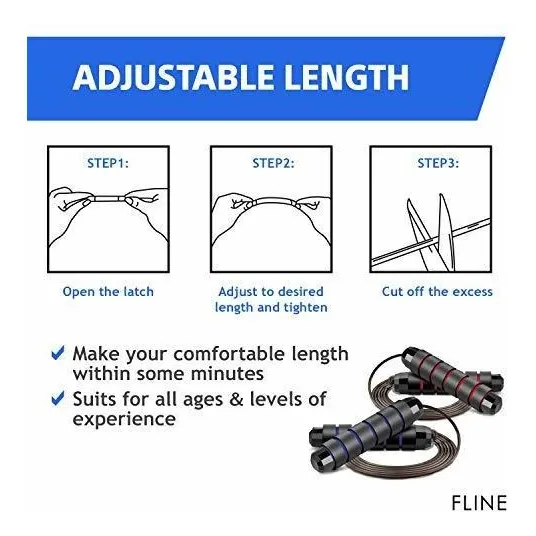I Ibific Jump Rope Soft Beaded Segment Adjustable