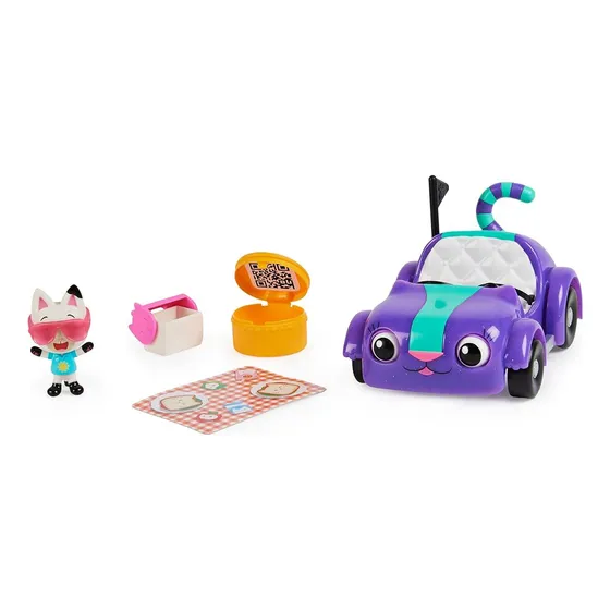 Casa De Muñecas Gabby's: Coche Carlita Y Pandi Panda