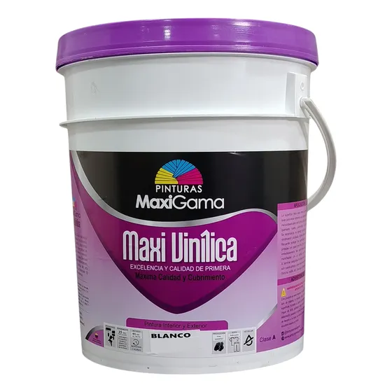 Pintura Caucho Maxivinilica Clase A Blanco Cuñete Maxigama