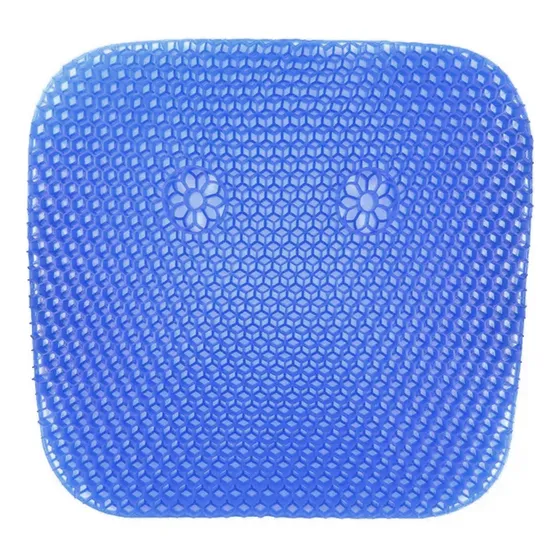 Almohada Asiento Gel Antiescaras Ortopédico Silicona Terapia Color Azul Raitot