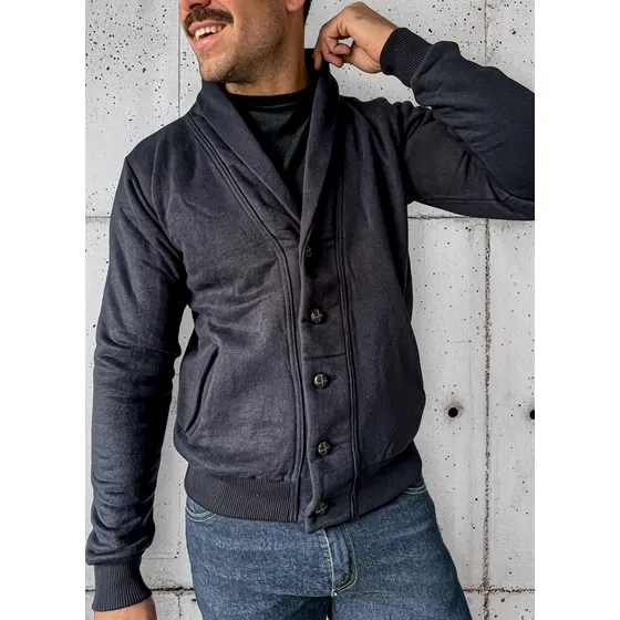 Cardigan Isu Algodón Hombre Frezado