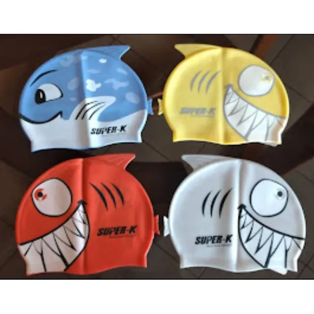 Gorros De Natación Para Playa Y Piscina Modelo Tiburón 