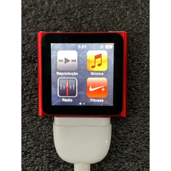 Apple iPod Nano 8gb 6a Geração - A1366+cabo+fonte+fone Apple