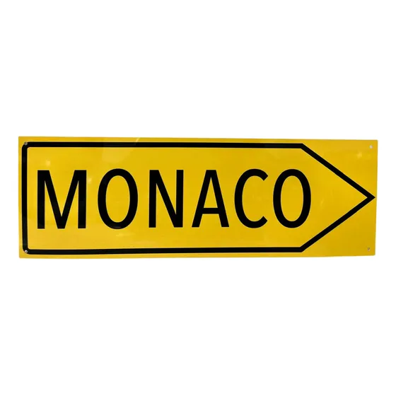 Letrero De Calle Metálico Decorativo Monaco